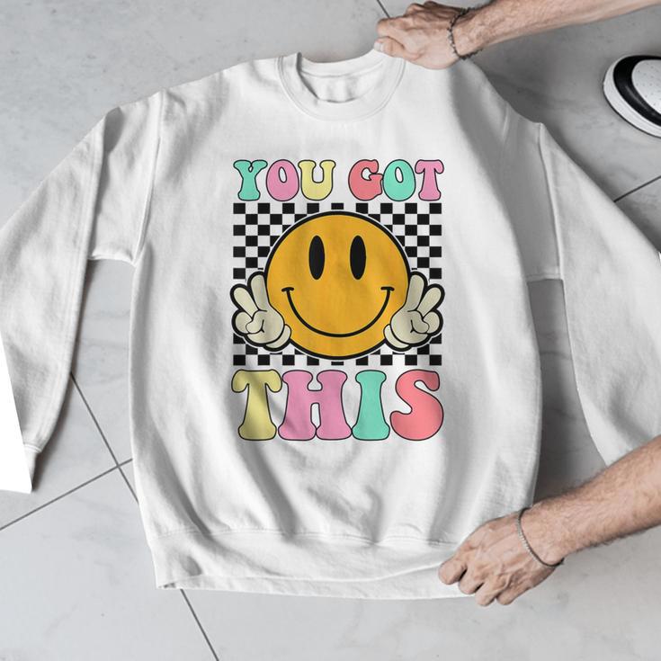You Got This Retro Smile Motivational Testing Day Teacher Men Graphic Sweatshirt, funny design