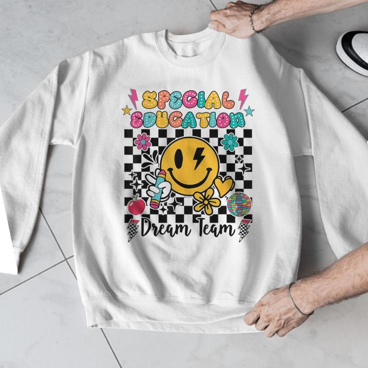 Retro Special Education Squad Groovy Dream Team Teacher Men Graphic Sweatshirt, Groovy Teacher Gifts, funny design