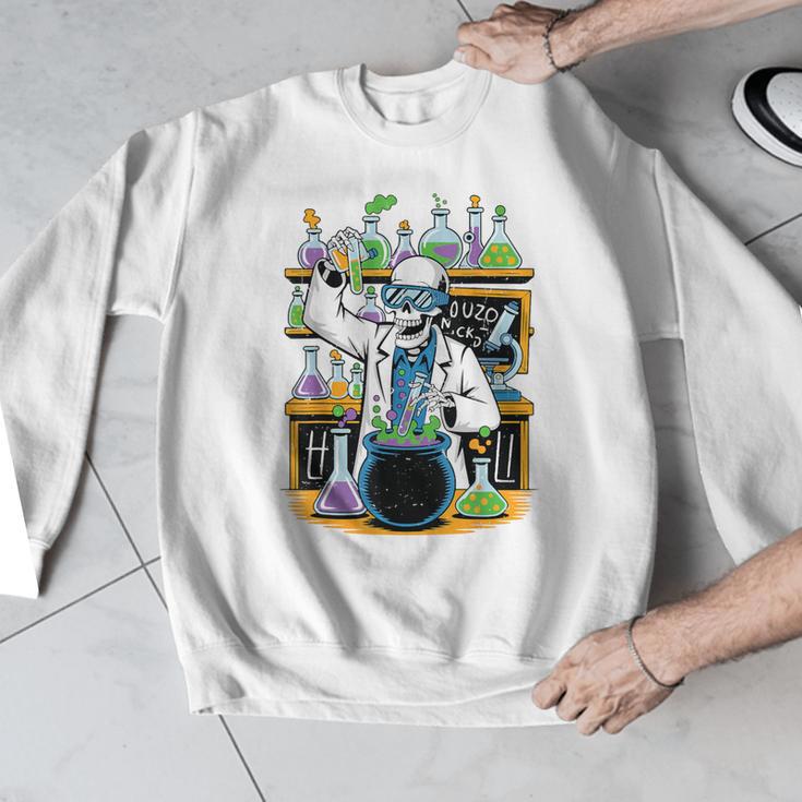Skeleton Mad Scientist Halloween Costume Science Teacher Men Graphic Sweatshirt, Science Teacher Gifts, funny design Skeleton Mad Scientist Halloween Costume Science Teacher Men Graphic Sweatshirt, Science Teacher Gifts, funny design