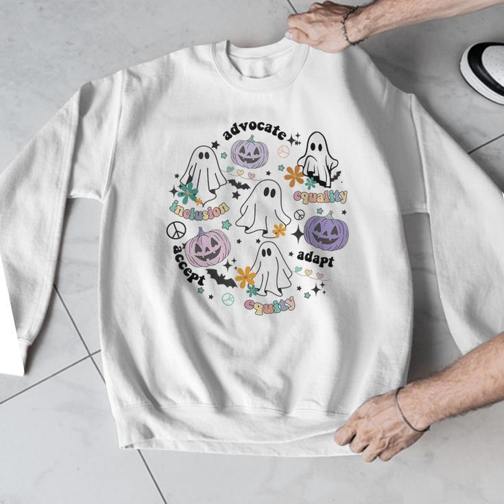 Special Education Teacher Halloween Pumpkin Ghost Inclusion Men Graphic Sweatshirt, funny design Special Education Teacher Halloween Pumpkin Ghost Inclusion Men Graphic Sweatshirt, funny design