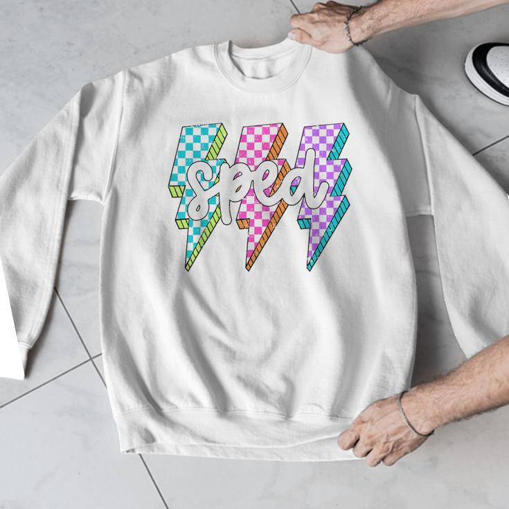 SPED Teacher Squad Lightning Bolt Special Education Men Graphic Sweatshirt, funny design SPED Teacher Squad Lightning Bolt Special Education Men Graphic Sweatshirt, funny design