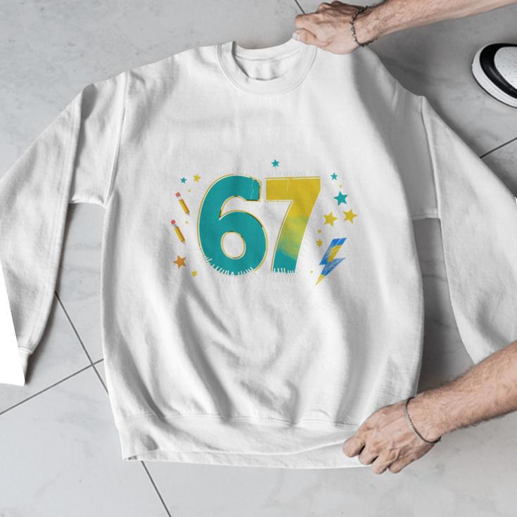I Survived 67 Days Of School Teachers Students Meme Men Graphic Sweatshirt, funny design I Survived 67 Days Of School Teachers Students Meme Men Graphic Sweatshirt, funny design
