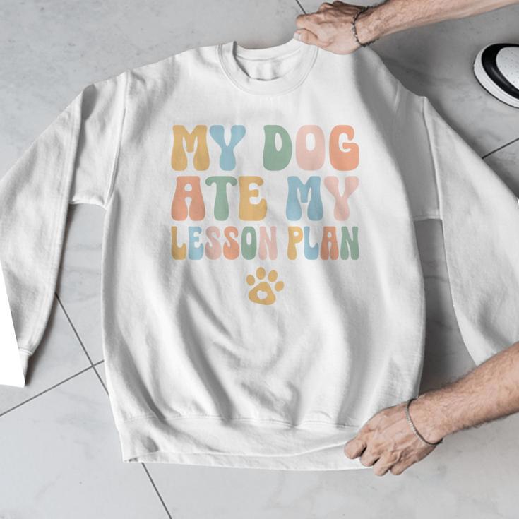 Teacher My Dog Ate My Lesson Plan Teacher Lesson Plan Men Graphic Sweatshirt, funny design