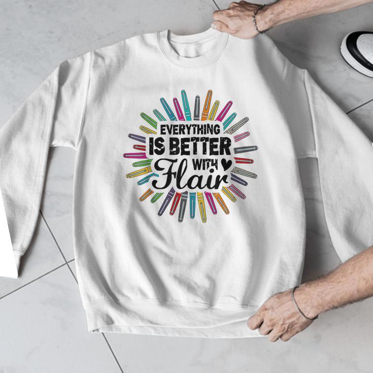 Teacher Flair Pen Art Lover School Supplies Men Graphic Sweatshirt, funny design Teacher Flair Pen Art Lover School Supplies Men Graphic Sweatshirt, funny design