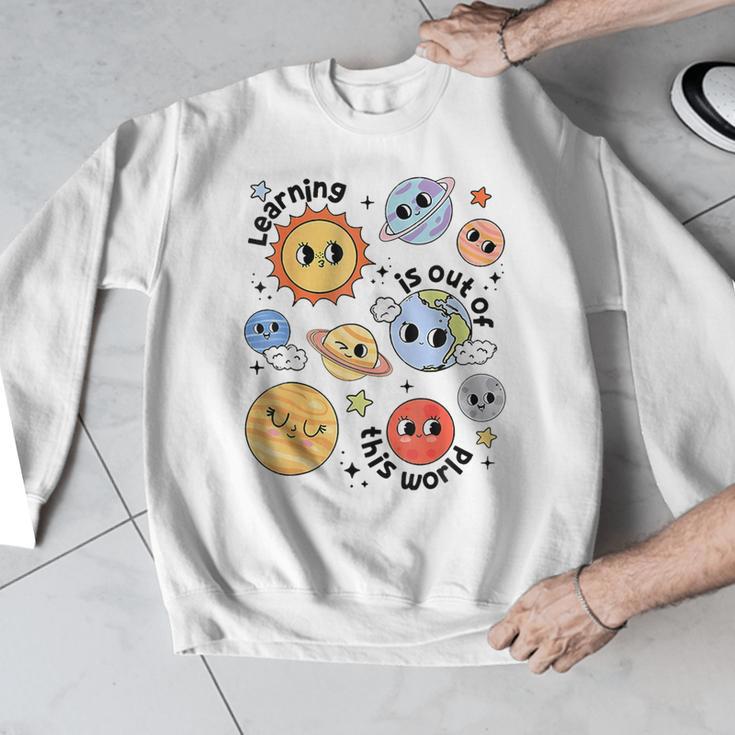 Teacher Space Science Learning Is Out Of World Solar System Men Graphic Sweatshirt, Science Teacher Gifts, funny design Teacher Space Science Learning Is Out Of World Solar System Men Graphic Sweatshirt, Science Teacher Gifts, funny design