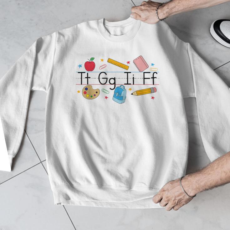 TGIF Teacher Alphabet Kindergarten Teacher Appreciation Men Graphic Sweatshirt, funny design TGIF Teacher Alphabet Kindergarten Teacher Appreciation Men Graphic Sweatshirt, funny design