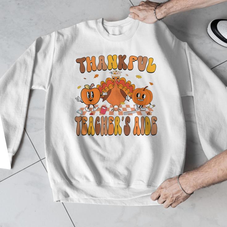 Thankful Teacher's Aide Thanksgiving Autumn Fall Women Men Men Graphic Sweatshirt, funny design