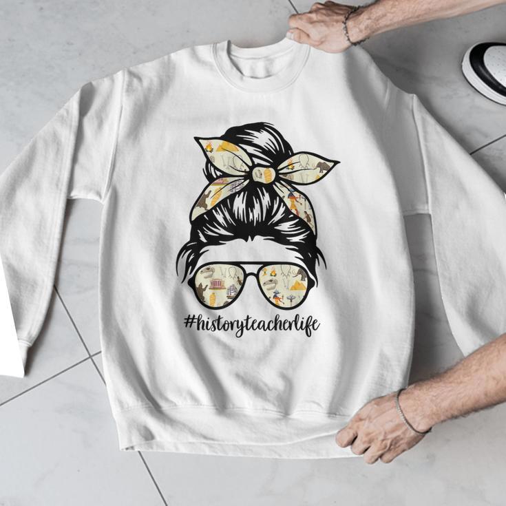 History Teacher Messy Bun Life Hair Glasses Men Graphic Sweatshirt, History Teacher Gifts, funny design History Teacher Messy Bun Life Hair Glasses Men Graphic Sweatshirt, History Teacher Gifts, funny design