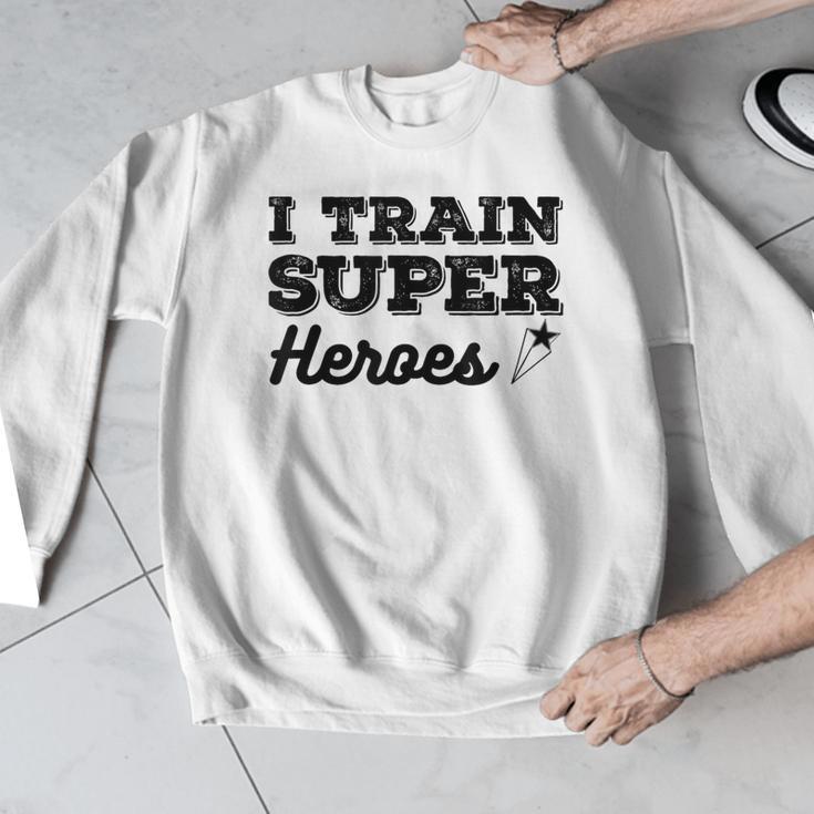 I Train Superheroes For Teacher Coach Men Women Men Graphic Sweatshirt, funny design I Train Superheroes For Teacher Coach Men Women Men Graphic Sweatshirt, funny design