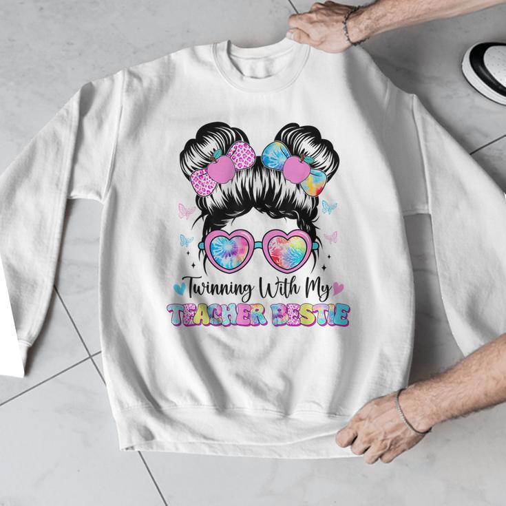 Twinning With My Teacher Bestie Twin Day Friends Teacher Men Graphic Sweatshirt, Friend Gifts, funny design Twinning With My Teacher Bestie Twin Day Friends Teacher Men Graphic Sweatshirt, Friend Gifts, funny design