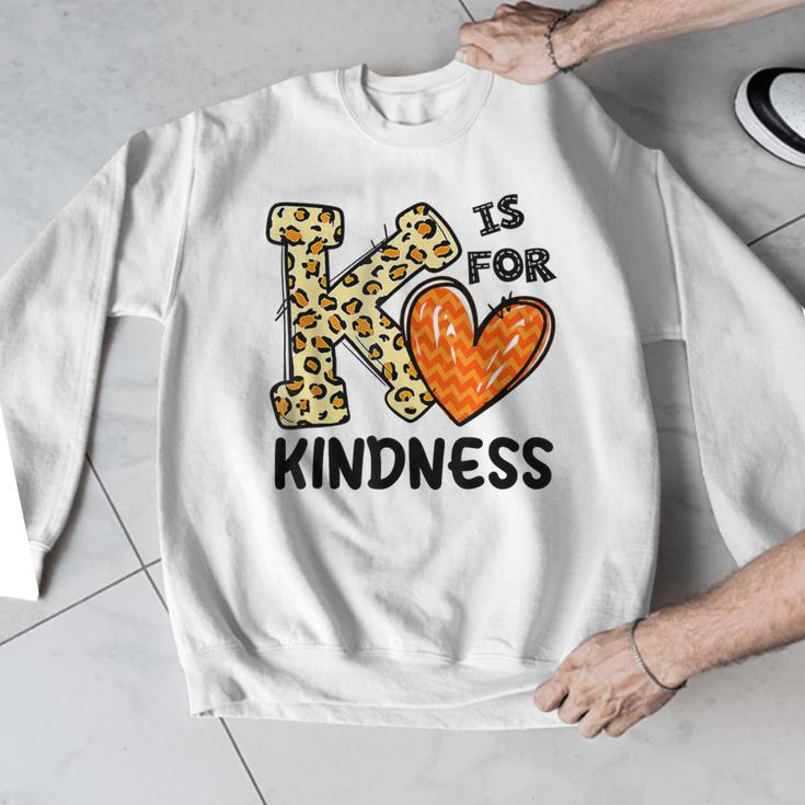 Unity Day K Is For Kindness Anti Bullying Orange Teacher Men Women Kids Men Graphic Sweatshirt, funny design Unity Day K Is For Kindness Anti Bullying Orange Teacher Men Women Kids Men Graphic Sweatshirt, funny design