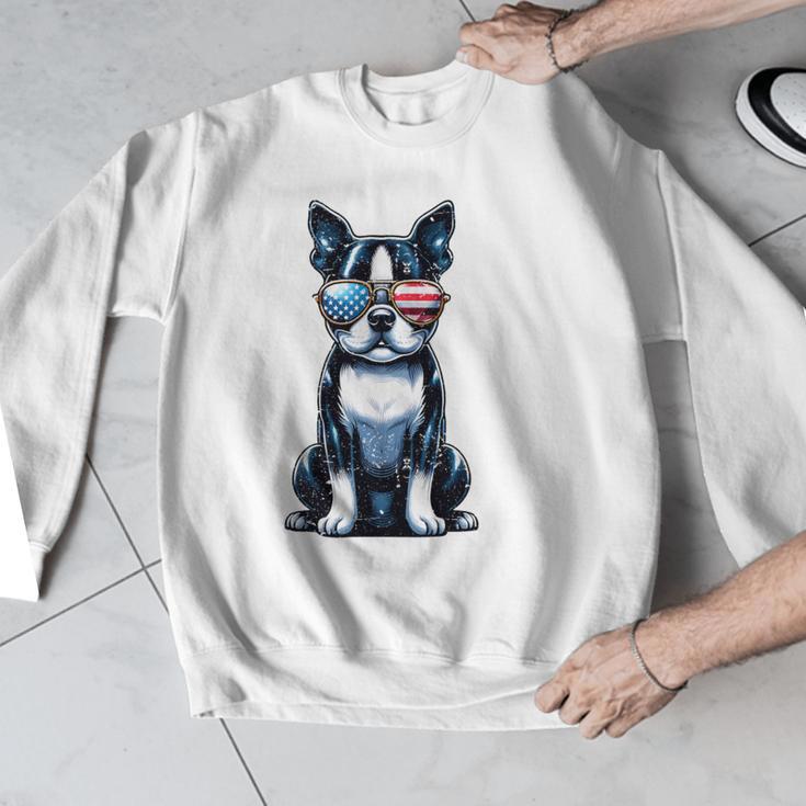 USA Flag Boston Terrier Best Dog Mom Ever 2025 Men Graphic Sweatshirt, Mom Gifts, Boston Terrier Mom Gifts, funny design