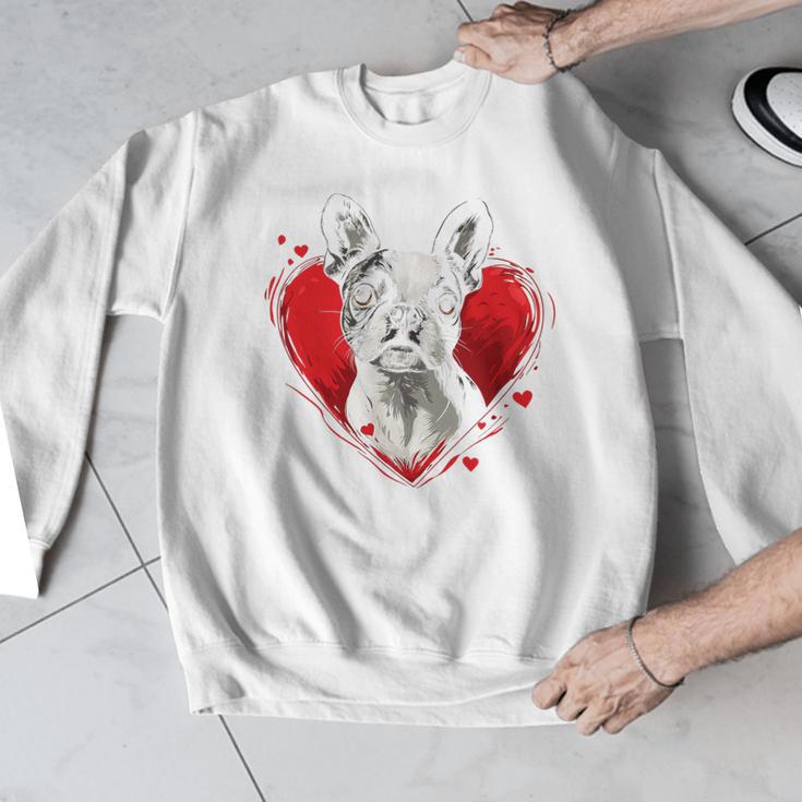 Valentine's Day Boston Terrier Dog Men Graphic Sweatshirt, funny design