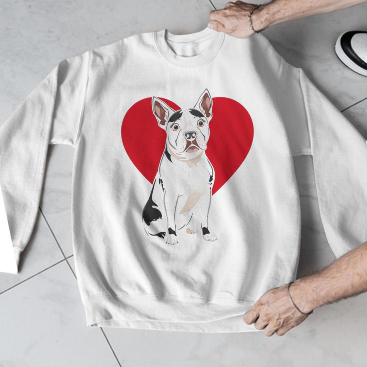 Valentine's Day Boston Terrier Lover Men Graphic Sweatshirt, funny design