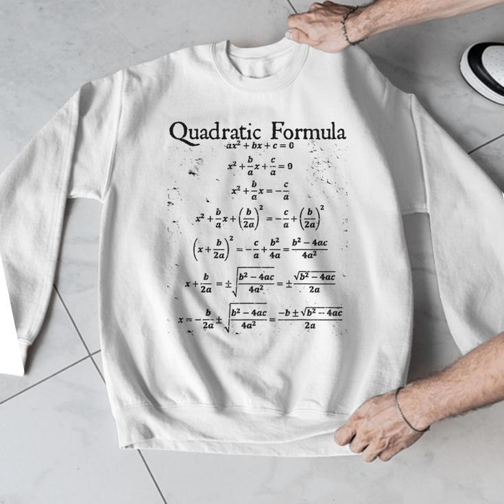 Vintage Nerdy Quadratic Formula Proof Algebra Math Teacher Men Graphic Sweatshirt, funny design