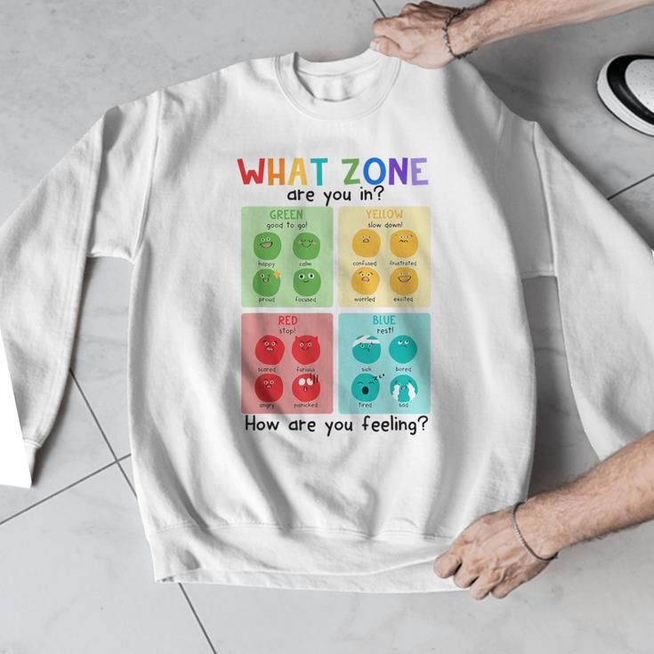 What Zone Are You In How Are You Feeling Teacher Men Graphic Sweatshirt, funny design What Zone Are You In How Are You Feeling Teacher Men Graphic Sweatshirt, funny design