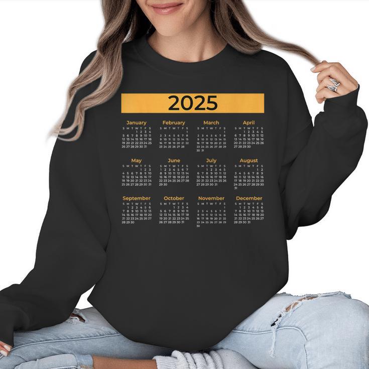 2025 Calendar For Planners Teachers Offices Months Women Crewneck Sweatshirt