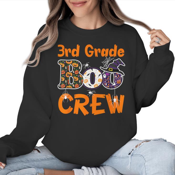3rd Grade Boo Crew Halloween Teachers Students Costume Women Crewneck Sweatshirt
