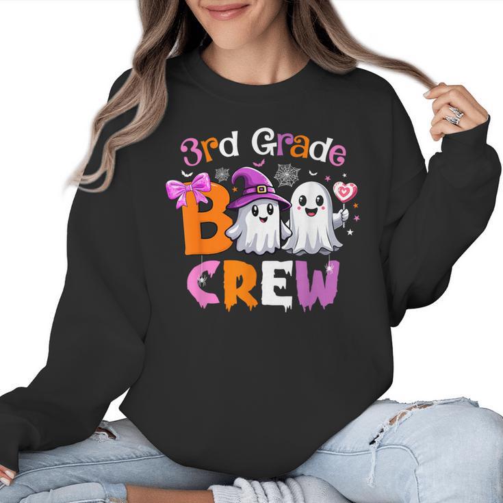 3rd Grade Boo Crew Third Grade Halloween Costume Teacher Kid Women Crewneck Sweatshirt