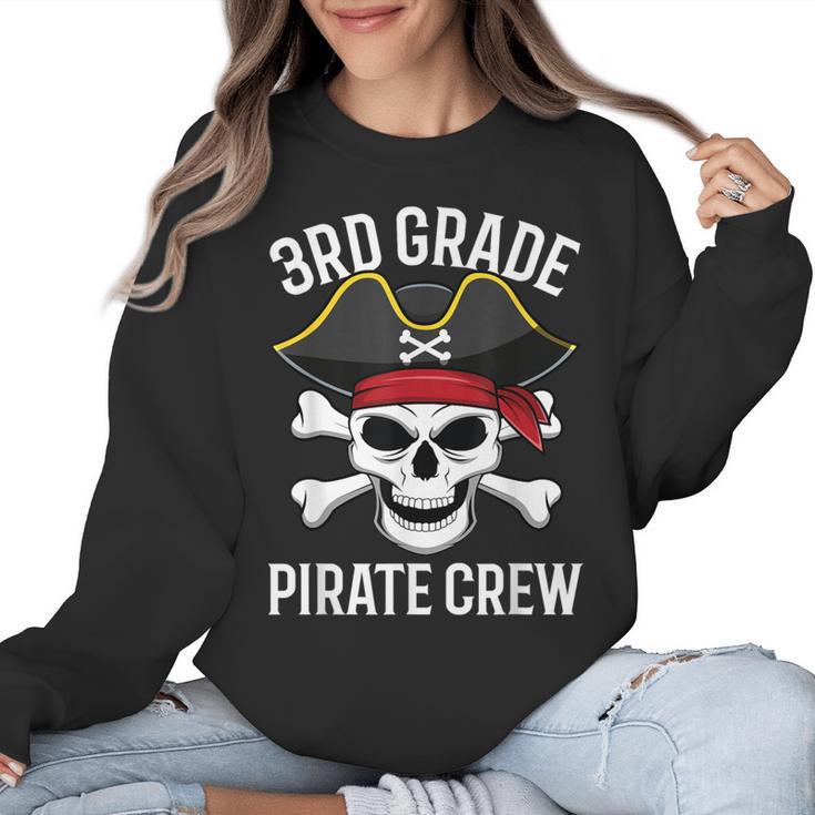 3rd Grade Pirate Crew Halloween Costume Student Teacher Women Crewneck Sweatshirt