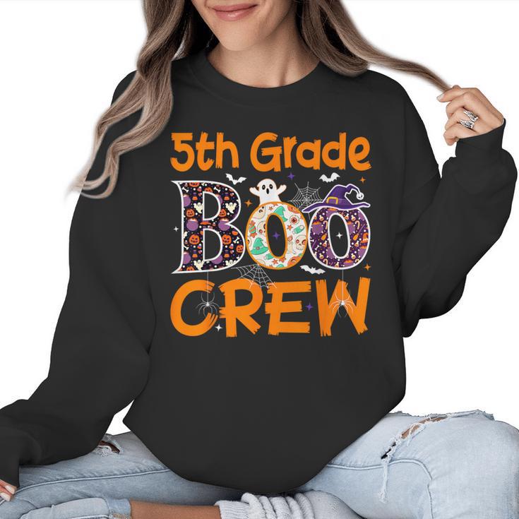 5th Grade Boo Crew Teacher Fifth Grade Halloween Women Crewneck Sweatshirt