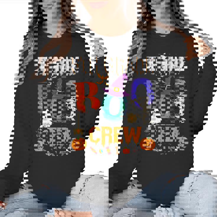 5th Grade Boo Crew Teacher Student Halloween Costume For Men Women Kids Women Crewneck Sweatshirt