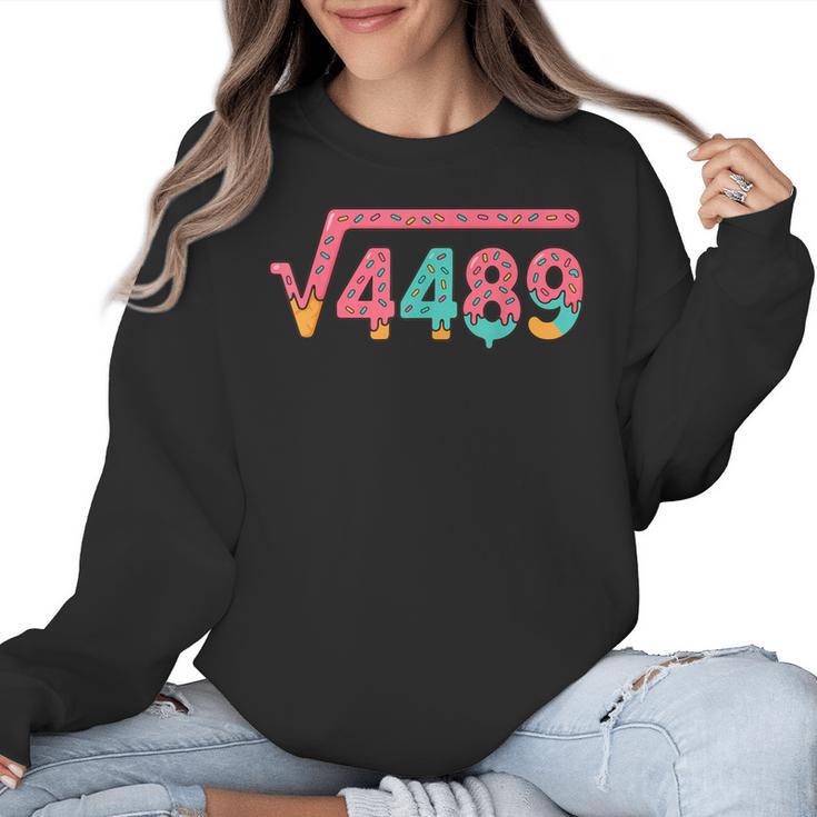 67 Ice Cream Drip Meme Square Root 4489 Slang Math Teacher Women Crewneck Sweatshirt