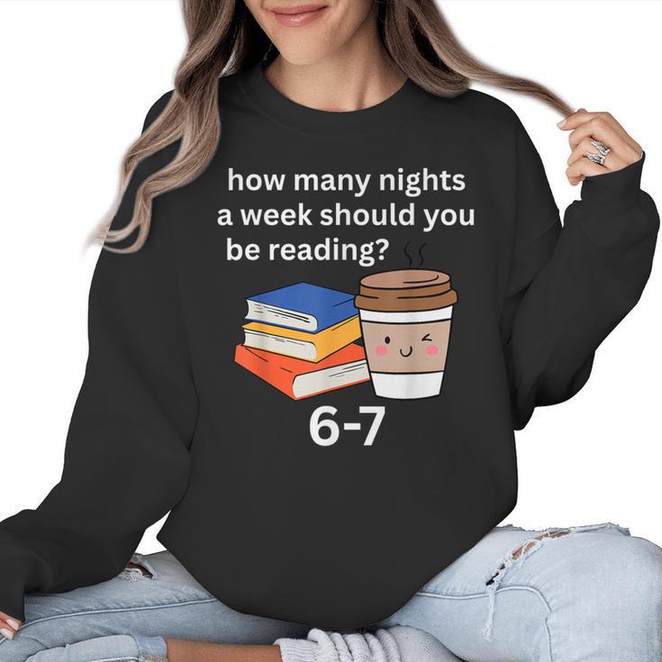 67 Meme English Teacher Reading Book Lover Humor Women Crewneck Sweatshirt