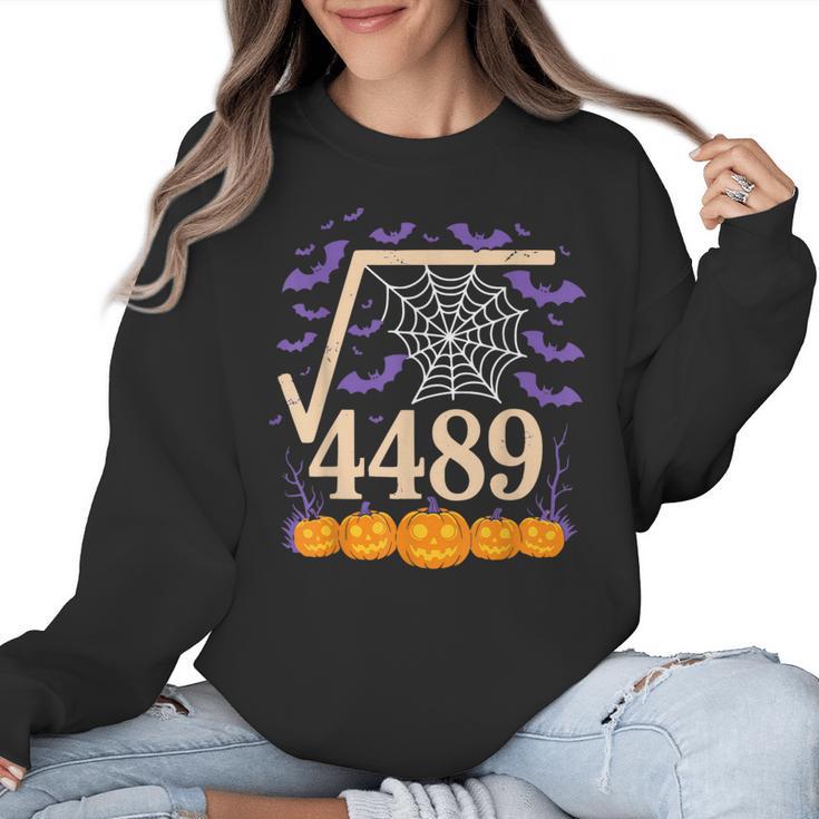 67 Meme Math Teacher 6 7 Square Root 4489 Women Crewneck Sweatshirt