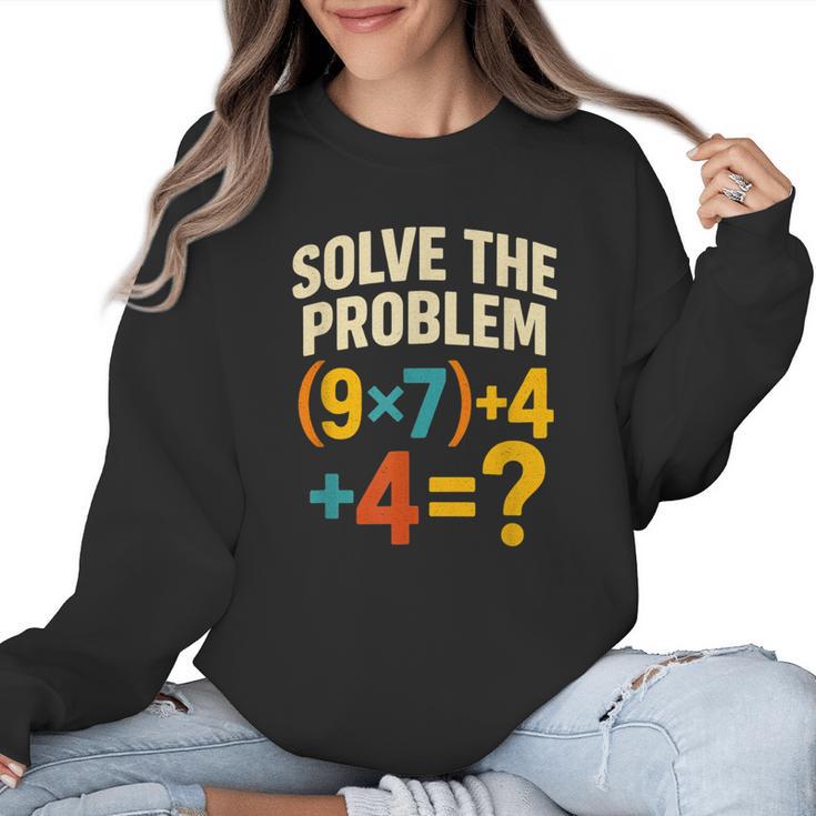 67 Meme Pemdas Elementary Math Teacher Brainrot Joke Women Crewneck Sweatshirt