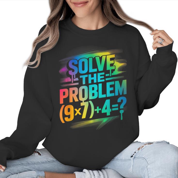 67 Meme PEMDAS Elementary Math Teacher Six Seven Women Crewneck Sweatshirt