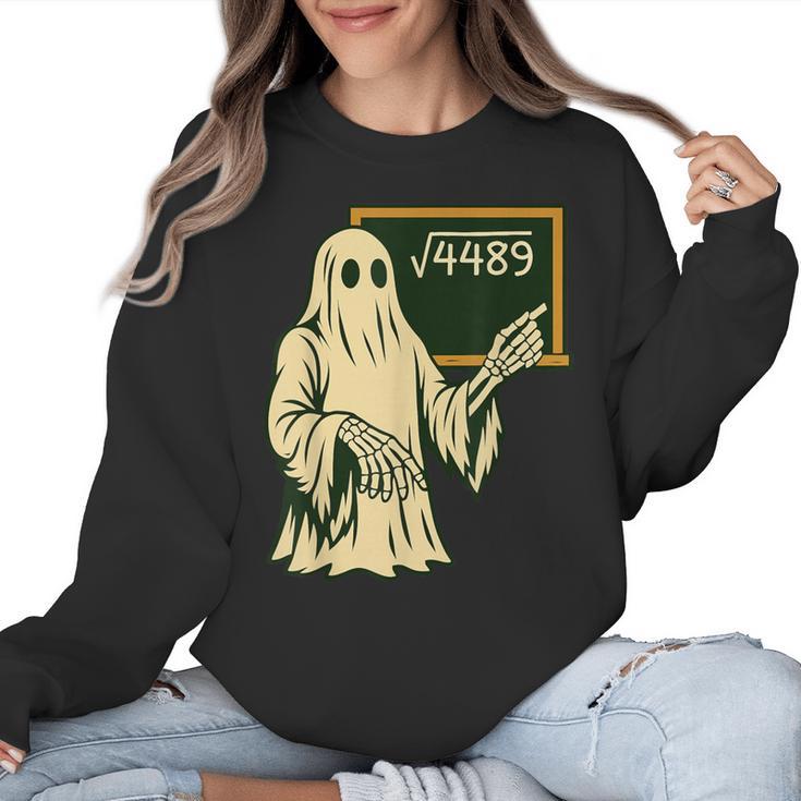 67 Meme Square Root 4489 Slang Math Teacher Skeleton Women Crewneck Sweatshirt