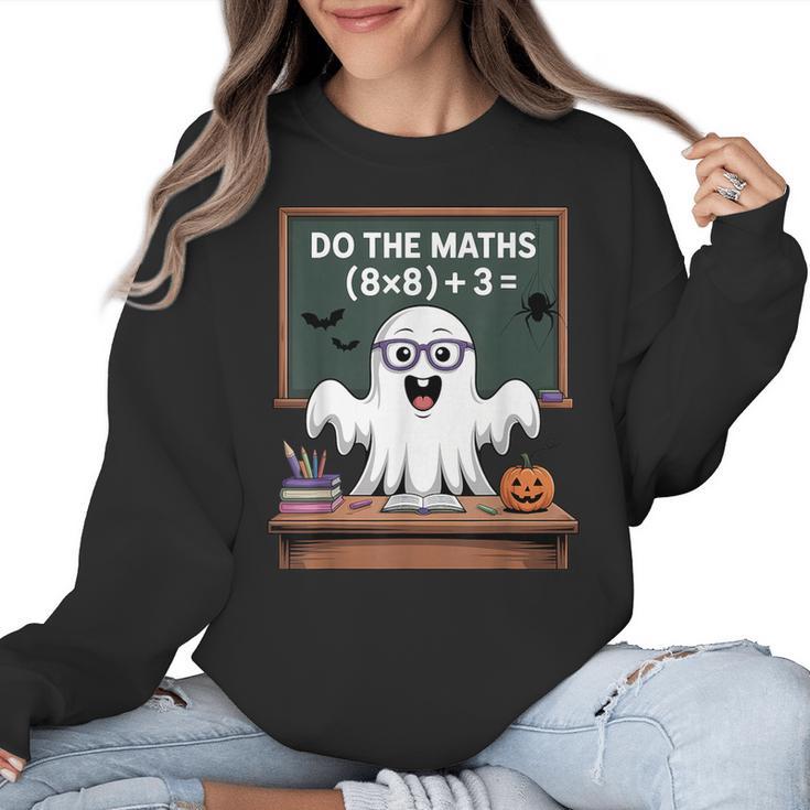 67 Teacher Halloween Ghost Six Seven Meme Do The Maths Women Crewneck Sweatshirt