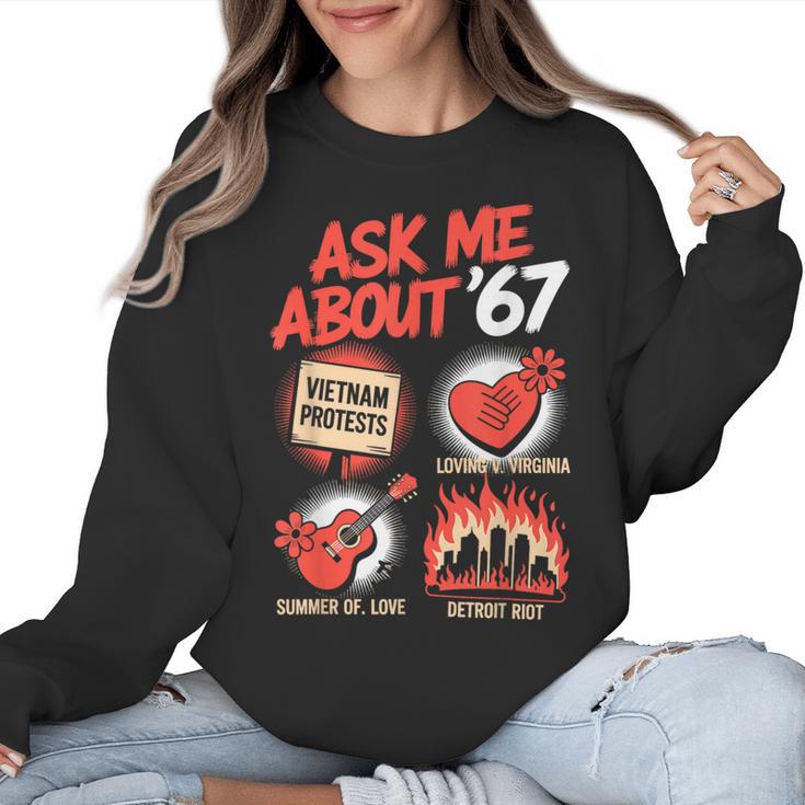 67 History Teacher Teacher 6 7 Overuse '67 Women Crewneck Sweatshirt