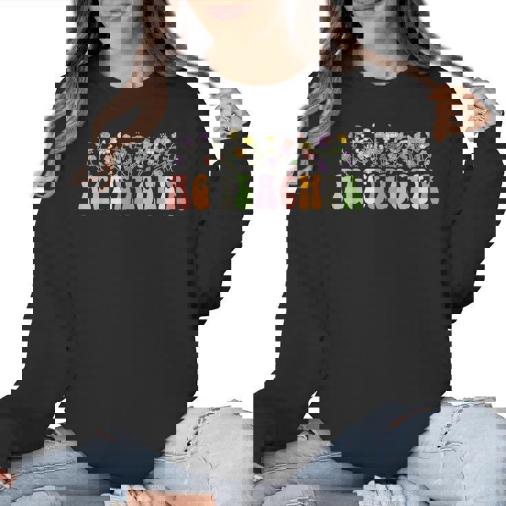 AG Teacher Future Farmer Agriculture Teacher Men Women Women Crewneck Sweatshirt