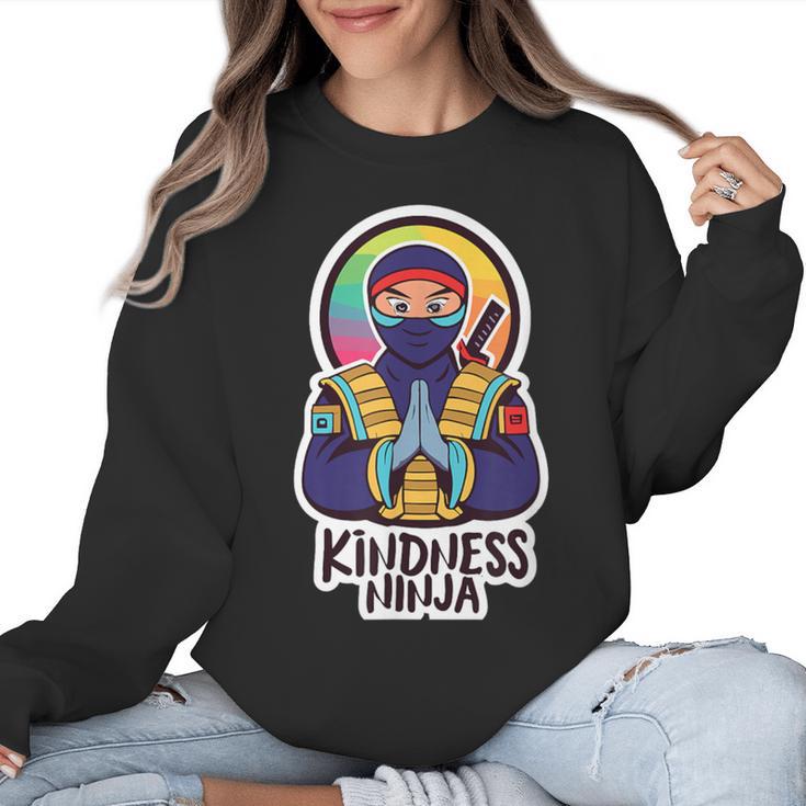 Anti Bullying Kindness Ninja School Teacher Student Women Crewneck Sweatshirt