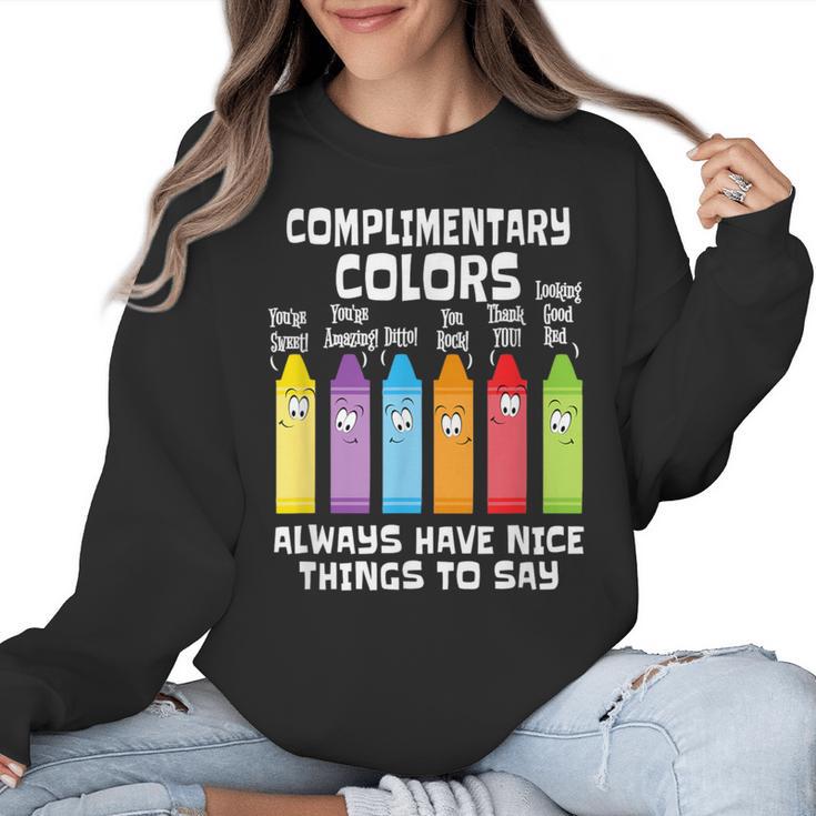 Artist Art Teacher School Artist Joke Women Crewneck Sweatshirt