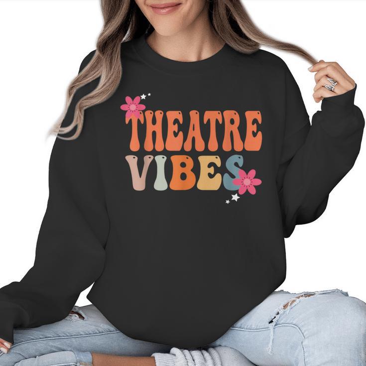 Theatre Vibes Teacher Man Women Youth Auditorium Concert Tee Women Crewneck Sweatshirt