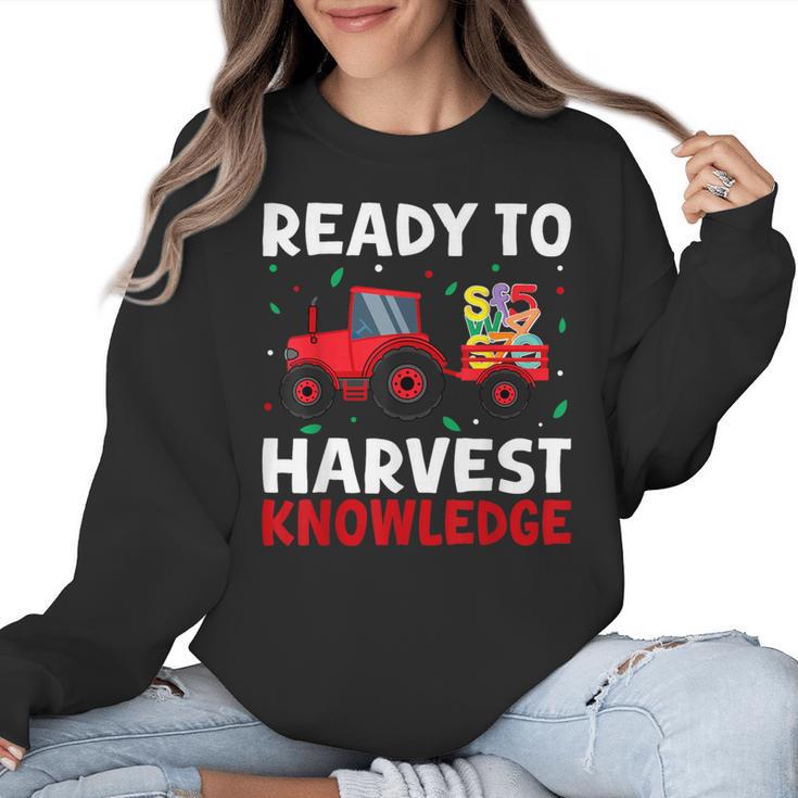 Back To School Teacher Farming Tractor Farmer Kids 100th Day Women Crewneck Sweatshirt, trending gift Back To School Teacher Farming Tractor Farmer Kids 100th Day Women Crewneck Sweatshirt, trending gift