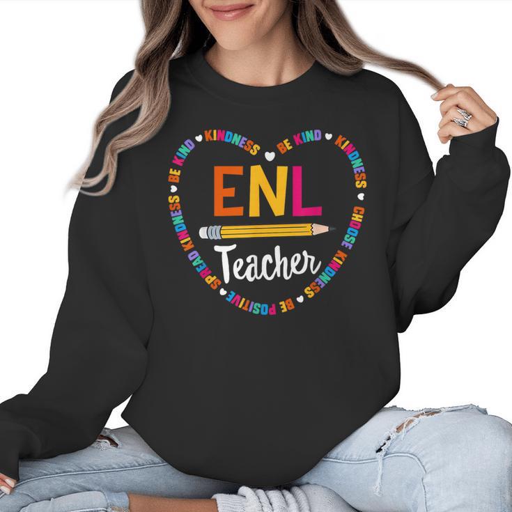 Back To School Tee ENL Teacher English New Language Squad Women Crewneck Sweatshirt