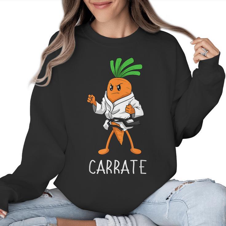 Carrate Karate Carrot Student Teacher Trainee Trainor Women Crewneck Sweatshirt