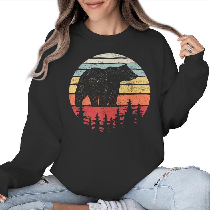 Catch Some Rays Vintage Retro Grizzly Bear Women Crewneck Sweatshirt