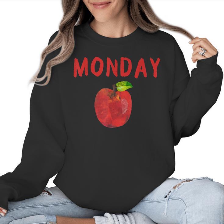 Caterpillar Friday Fruit Kindergarten Teacher Men Women Kids Women Crewneck Sweatshirt