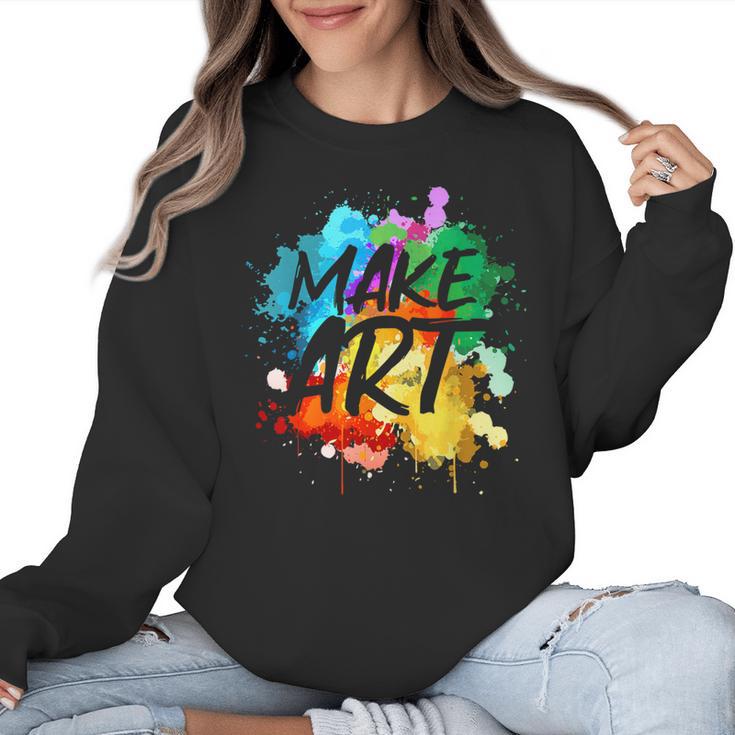Cool Art For Men Women Artist Teacher Painter Artists Paint Women Crewneck Sweatshirt