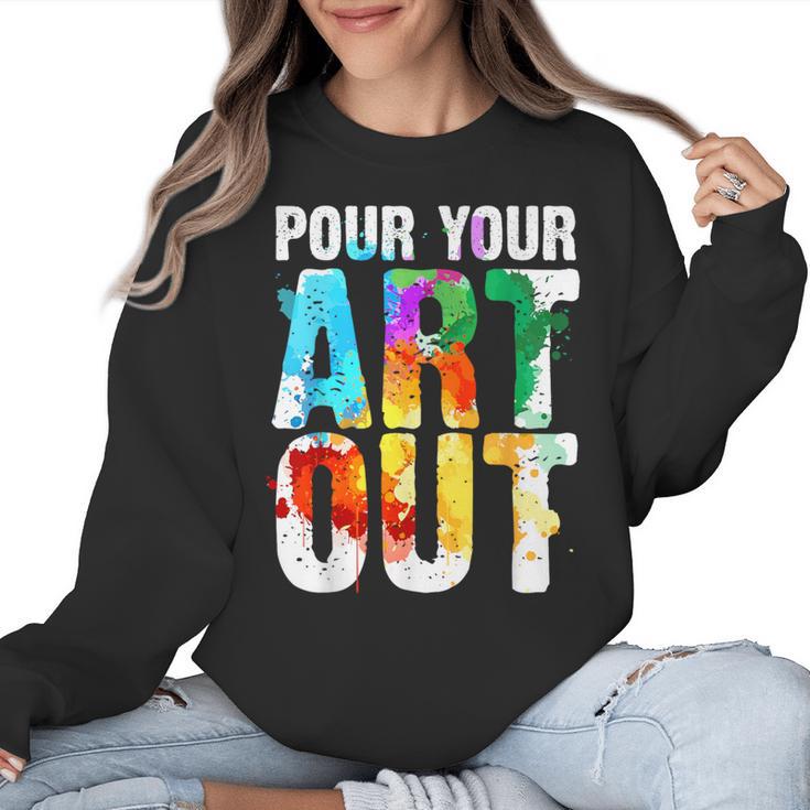 Cool Artist For Men Women Painter Art Teacher Paint Artists Women Crewneck Sweatshirt