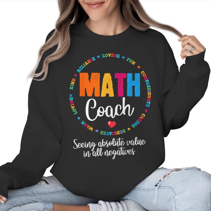 Cute Math Coach Teacher Mathematical Nerd School Women Crewneck Sweatshirt