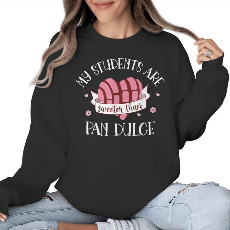 Cute Spanish Teacher Dual Language Bilingual Teacher Men Women Women Crewneck Sweatshirt