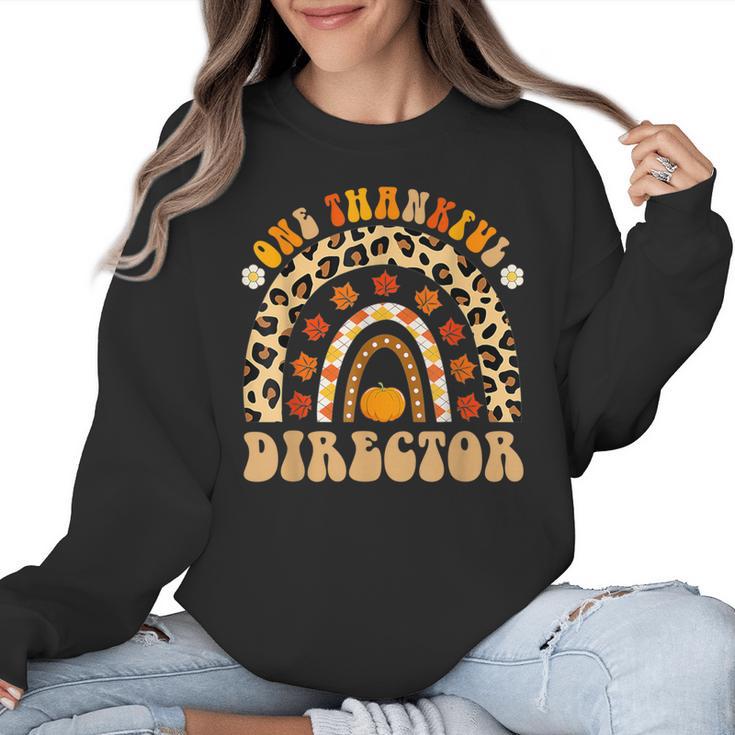 Director One Thankful Fall Teacher Women Life Women Crewneck Sweatshirt