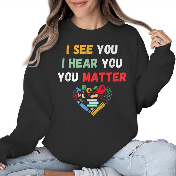 Emotional Intelligence Quote For School Counselor Teacher Women Crewneck Sweatshirt