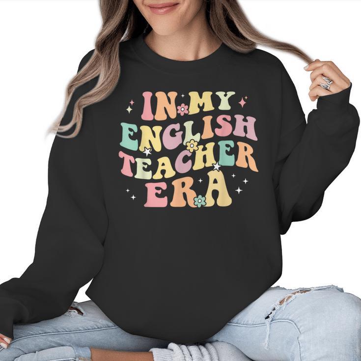 In My English Teacher Era Retro Back To School Literature Men Women Women Crewneck Sweatshirt